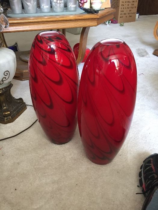 Gorgeous art glass vases