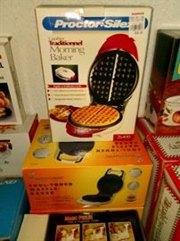 3 new in box waffle irons