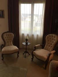 Lovely ser Mr. and Mrs. side chairs