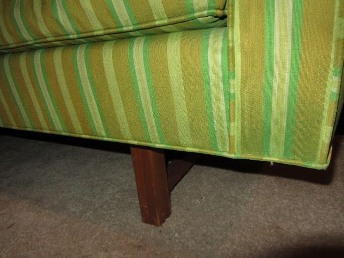 Retro Sofa- green striped