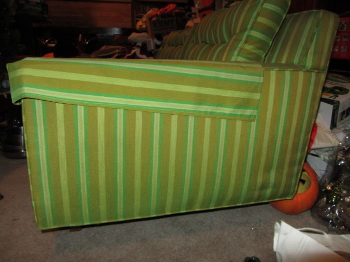 Retro Sofa- green striped