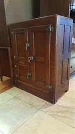 FANTASTIC Alaska Star MAPLE antique icebox. Knockout piece!