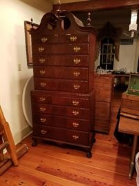 Late 1700s tall Chippendale chest of drawers -- all original hardware. FIND ANOTHER ONE!