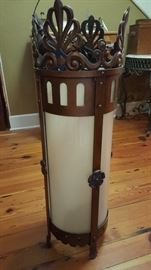 ALL sorts of antique lamps, fixtures and hanging lights -- many having dramatic features!