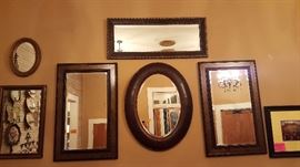 ALL sorts of antique mirrors and other framed esoterica....