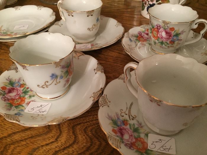Demitasse cups and saucers 