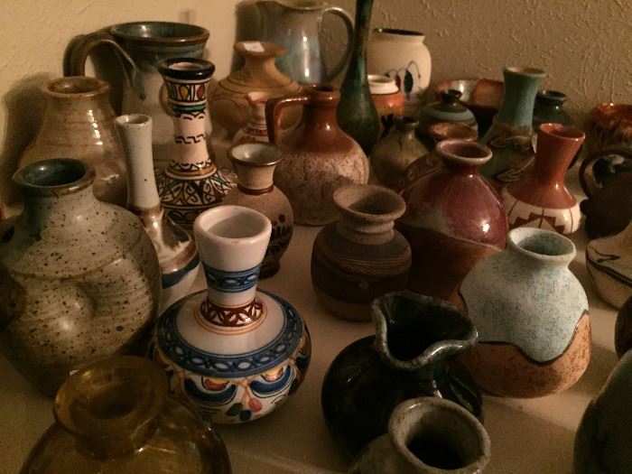 Large pottery vase collection 