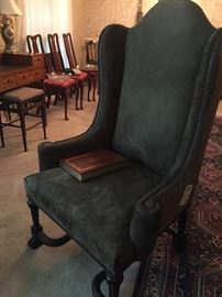 William & Mary wing chair 