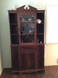 Antique Secretary Cabinet with Pull out Desk and shelves galore!