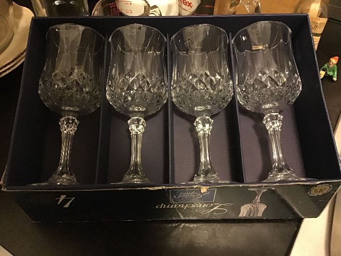Set of Crystal Wine Glasses