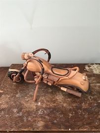 Wooden motorcycle