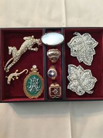 Masonic rings, costume rhinestone jewelry, high school ring