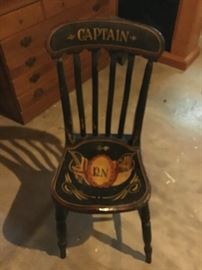 Royal Navy Wooden Captain Chair