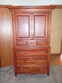 CHERRY ARMOIRE LOTS OF STORAGE 