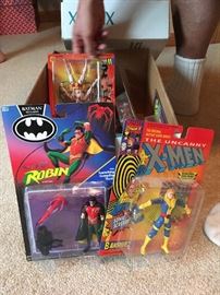 This is just a fraction of the still-in-the-package collectibles available -- X-Men, Batman, and more.