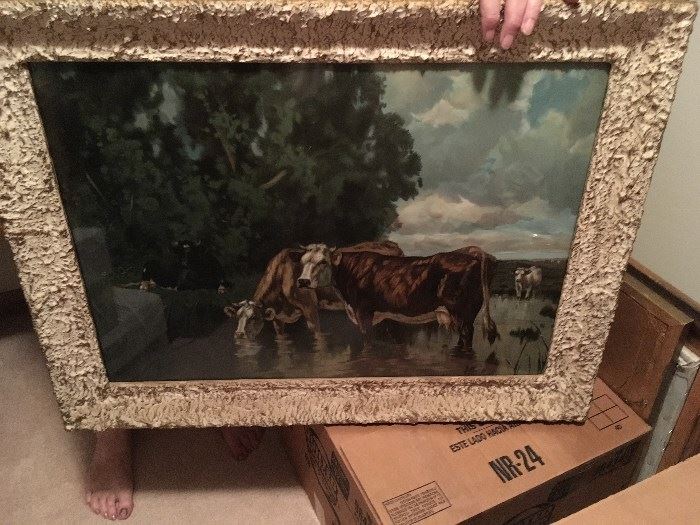 One of many great pieces of art -- a pasture scene.