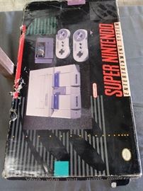 Super Nintendo in box