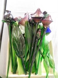 Art glass flowers