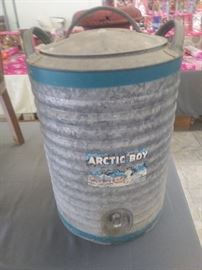  Vintage Arctic Galvanized Arctic Boy Water Cooler