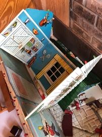 vintage metal dollhouse