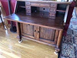 wood secretary desk (inside)