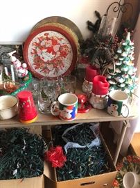 Christmas decor and ceramic Christmas tree