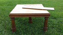 Antique Dining Table with Leaf Ornate and Very Hea ...