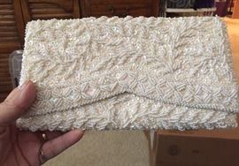 Hand beaded vintage bag