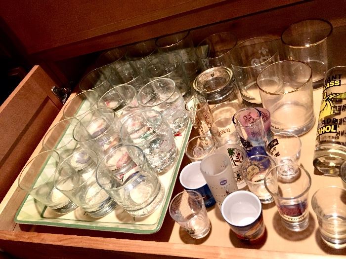Vintage cute shot glass collection