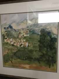 Watercolor, Framed and matted