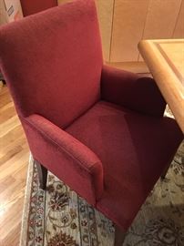 Crate and Barrel Chairs, 2 with arms and 6 without