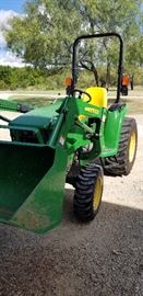 John Deere 3032E with D160 front end loader. Like new, only 142 hours.