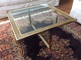 Glass & Metal Coffee Table 