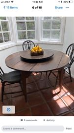 Round Breakfast table with LazySusan