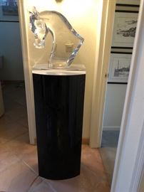 Beautiful Lalique horse head on stand stunning with appraissal