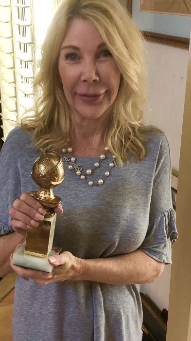 So cool to hold Golden Globe once in a lifetime for this gal!!!