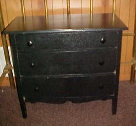 black chest of drawers