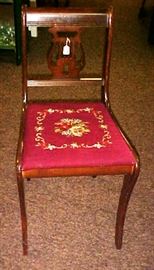 SIDE CHAIR WITH NEEDLEPOINT SEAT