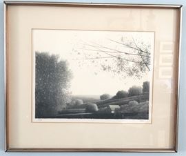 #2241: Rolling Hills by Robert Kipniss
An Original Lithograph “Rolling Hills”, by Robert Kipniss, limited to 300 Pieces. Signed and numbered.

21" x 18"