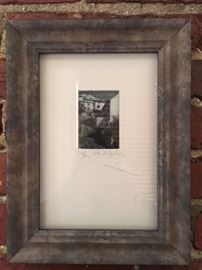 #2392: Signed Framed art
Pencil signed  lithograph, 206/999.
Matted and framed.

10” x 13”H