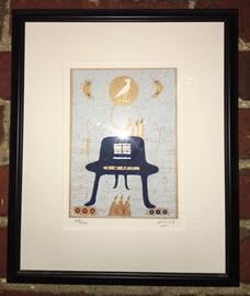 #2436: Framed art with certificate
Framed art with certificate.
Signed and numbered 38/250
10” x 12”H