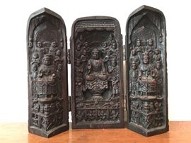 #2233: Intricate Carved Display Piece
One of a kind intricate carving wooden display piece.

6.25"H