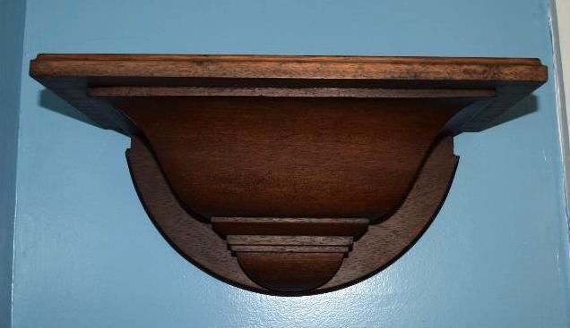 #2216: Wall Sconce
Wall sconce, wood.

16"W x 9"D x 7"H
