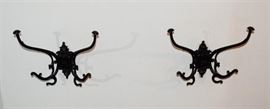 
#2236: Pair of wall coat hangers
Pair of wall coat hangers.

10" x 8"H