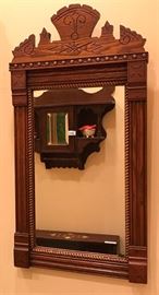 #2284: Wood framed mirror
Wood framed mirror.

13.5" x 26"