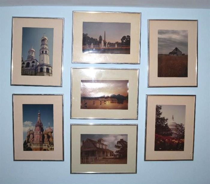 #2359: Around the World, framed picture collection
Framed picture collection of 7. Images from around the world..
*Glass on 2 of the frames are broken. Easily replaceable.

12.5" x 16.5".

Bid per piece, Final bid x 7