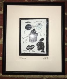 #2437: Framed art with certificate
Framed art with certificate.
Signed and numbered 225/250

11” x 13”H