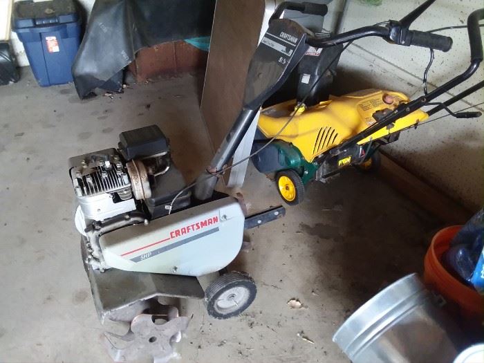 Craftsman roto tilller - needs new blade and snow blowers in perfect condition