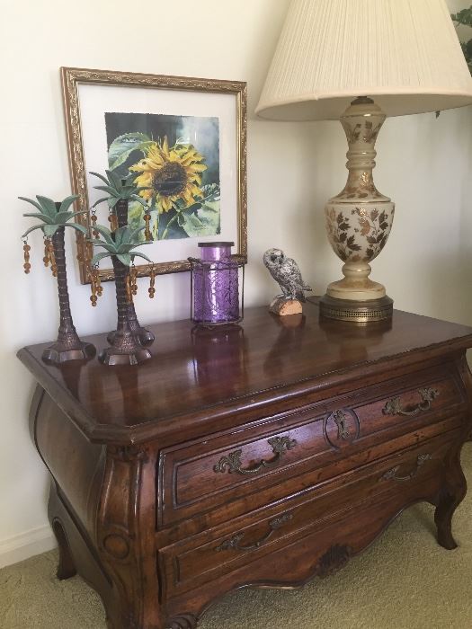 Bombay chest, porcelain lamp, and more!