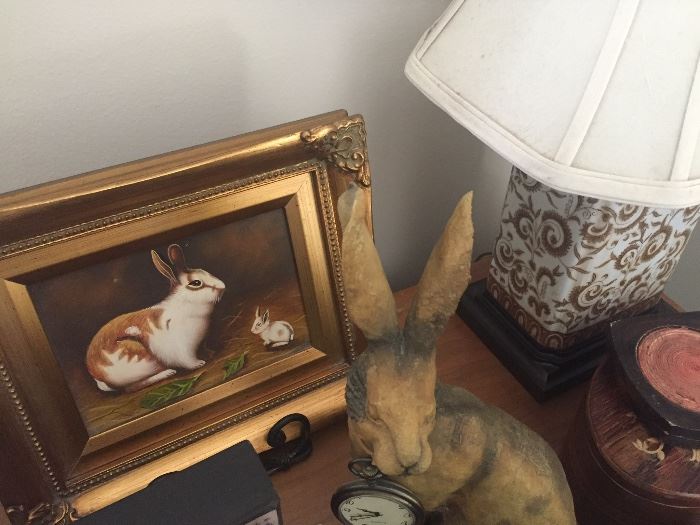 framed art and object d'art, porcelain lamps and more